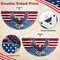 3 x 6Ft Eagle Patriotic American Fan Flags, American Patriotic Half Fan Bunting Flag, 4th of July Independence Day Decorations for Outdoor and Indoor (3)